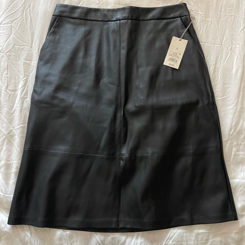 a new day Black faux leather Pencil Skirt